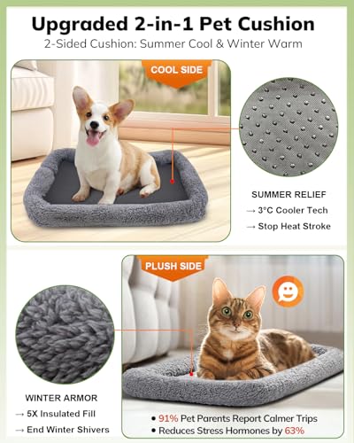Morpilot Transportbox Katze Katzen transportboxen, Faltbare katzentasche transporttasche, hundetragetasche Transporttasche mit Einstellbar Schultergurt katzenbox für Katzen Kleiner Hund Welpe