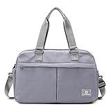 [BASILO] 【横に拡張】ボストンバッグ 旅行バッグ 大容量 撥水 軽量 3way 拡張可能 レディース メンズ キャリーオン 機内持ち込み お泊り 入院 シンプル bb316 (316/グレー)