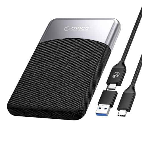 Image of ORICO 256GB External SSD with 2 in 1 USB C Cable, Portable Solid State Drive USB 3.2 Gen 1 Up to 460MB /s, Dust and Drop Resistance, Reliable Storage for USB-C Smartphone, PC, Tablet, Labtop - M25PRO