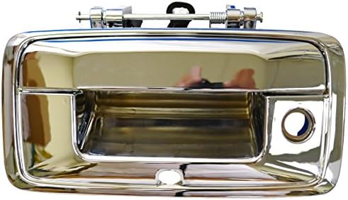 PT Auto Warehouse Tailgate Handle - Textured Black With Camera Hole Replacement For GM Vehicles