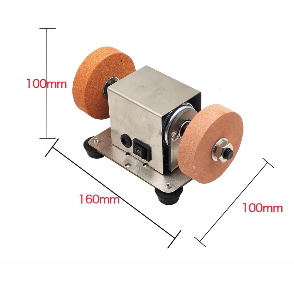 DIY Benchtop Sander Grinder Knife Sharpner Benchtop Mini Electric Sanding Polishing Grinding Drilling Machine with B12 Drill Chuck