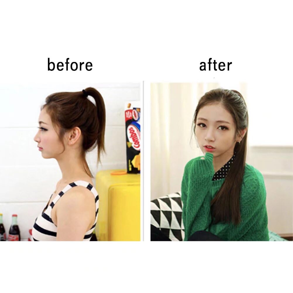 LaLuLoLi Long Thick Claw Jaw Ponytail 150g Straight Synthetic Fashion Grey Color Clip in Pony Tail Hair Extension Extensions Ponytail with Big Claw (24 inches-straight - Image 4