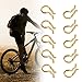 Aosekaa 10 Pieces Fixing Snap Spring Clips Brake Pad Cotter Pin Calipers, Bike Components Spare Parts Retaining Spring Clips, Gold