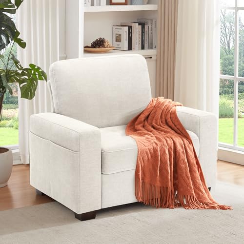 Image of Ihanherry 39 inch Modular Sectional Sofa with Storage, Chenille L Shaped Cloud Couches for Living Room, Apartment