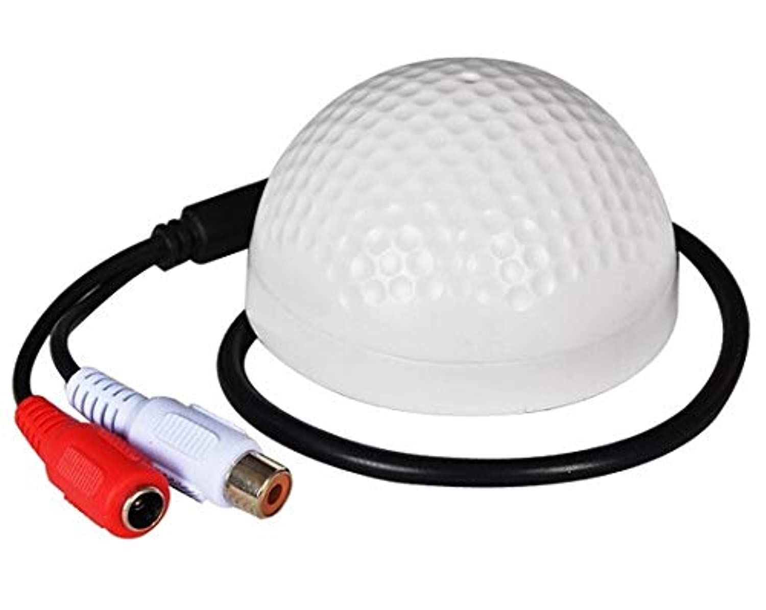 White CCTV Microphone Audio Pick Up Device High Sensitivity 12V Half Ball Sound Monitor Ceiling Mount Accessories