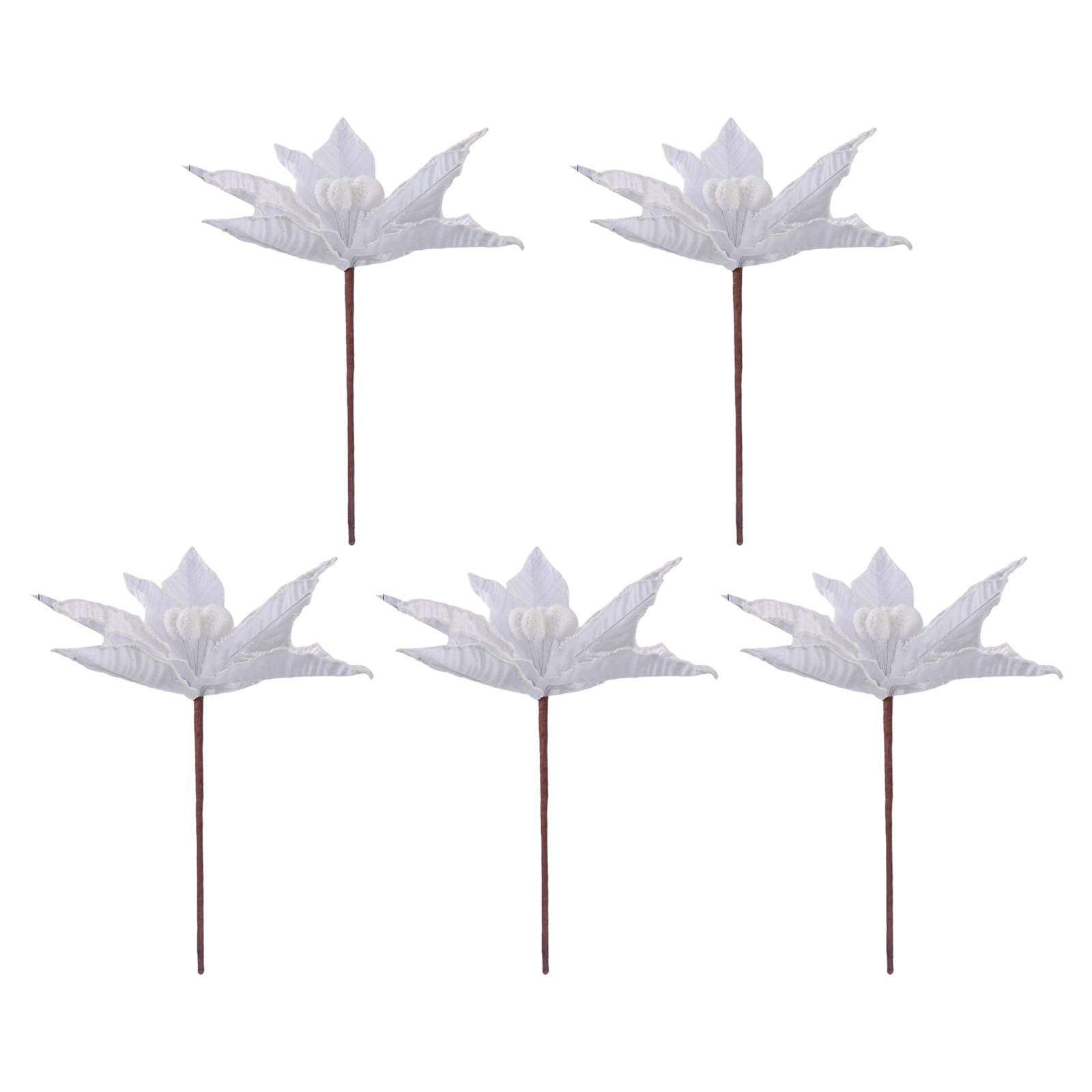 Xjdzineq 5 Christmas Decorative Posies with Flexible Substrates for Tree Wreath Gathering Arrange Recyclable Faux Inflorescences Realistic Faux Holiday Arrangements