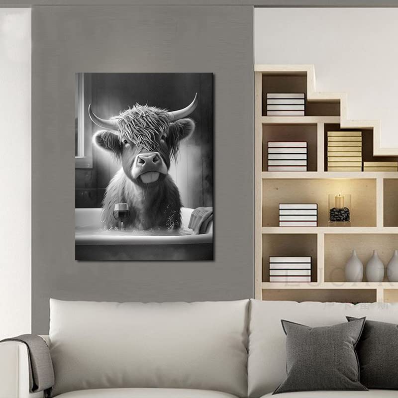 Highland Cow In Bathtub Picture Sold On United States