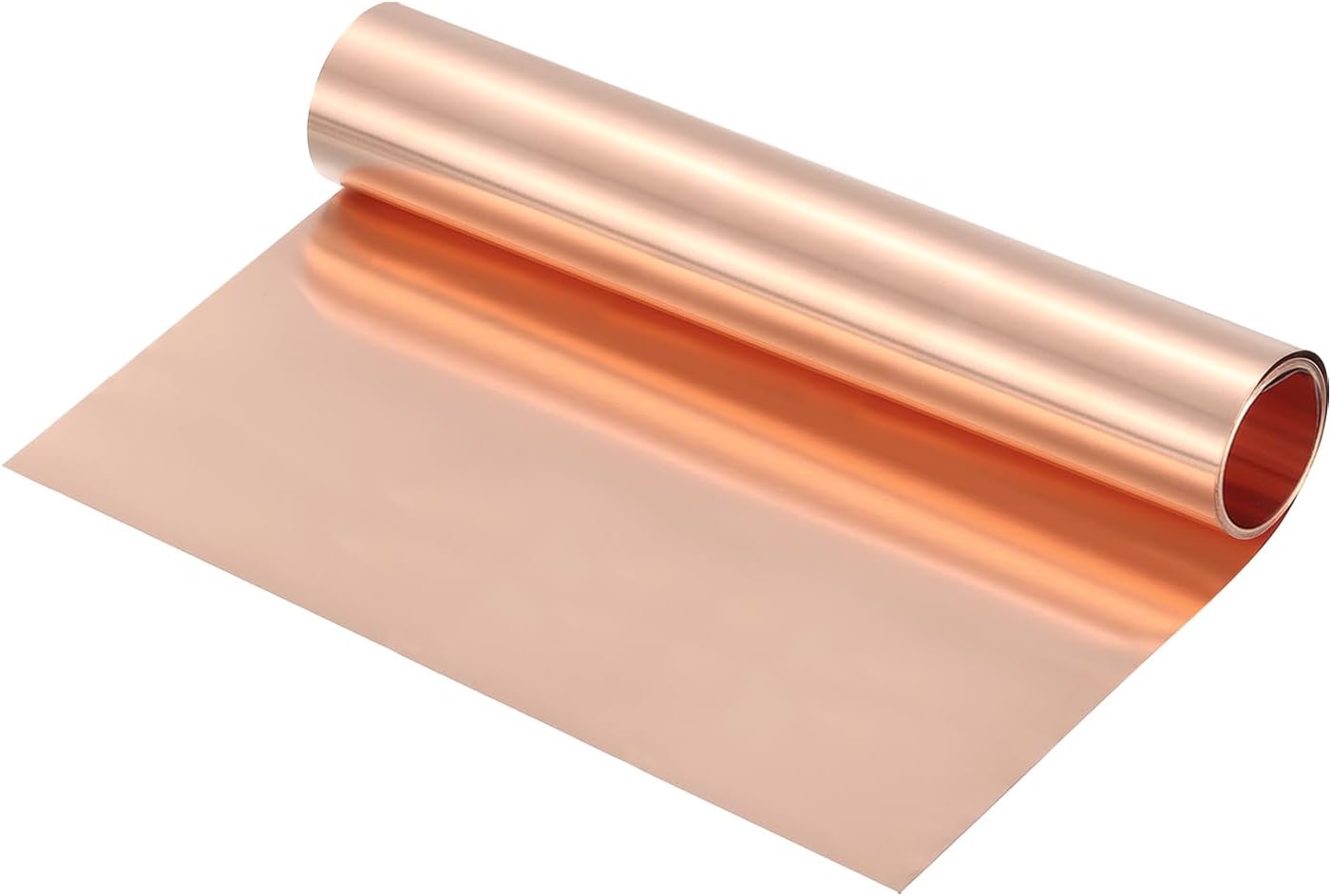 uxcell Copper Flashing Sheet Roll 3500mm x 200mm x 0.08mm, 99.9% Pure Copper Strip 8" x 11.5ft 20 Gauge Metal Foil Plate for Electricity DIY Projects