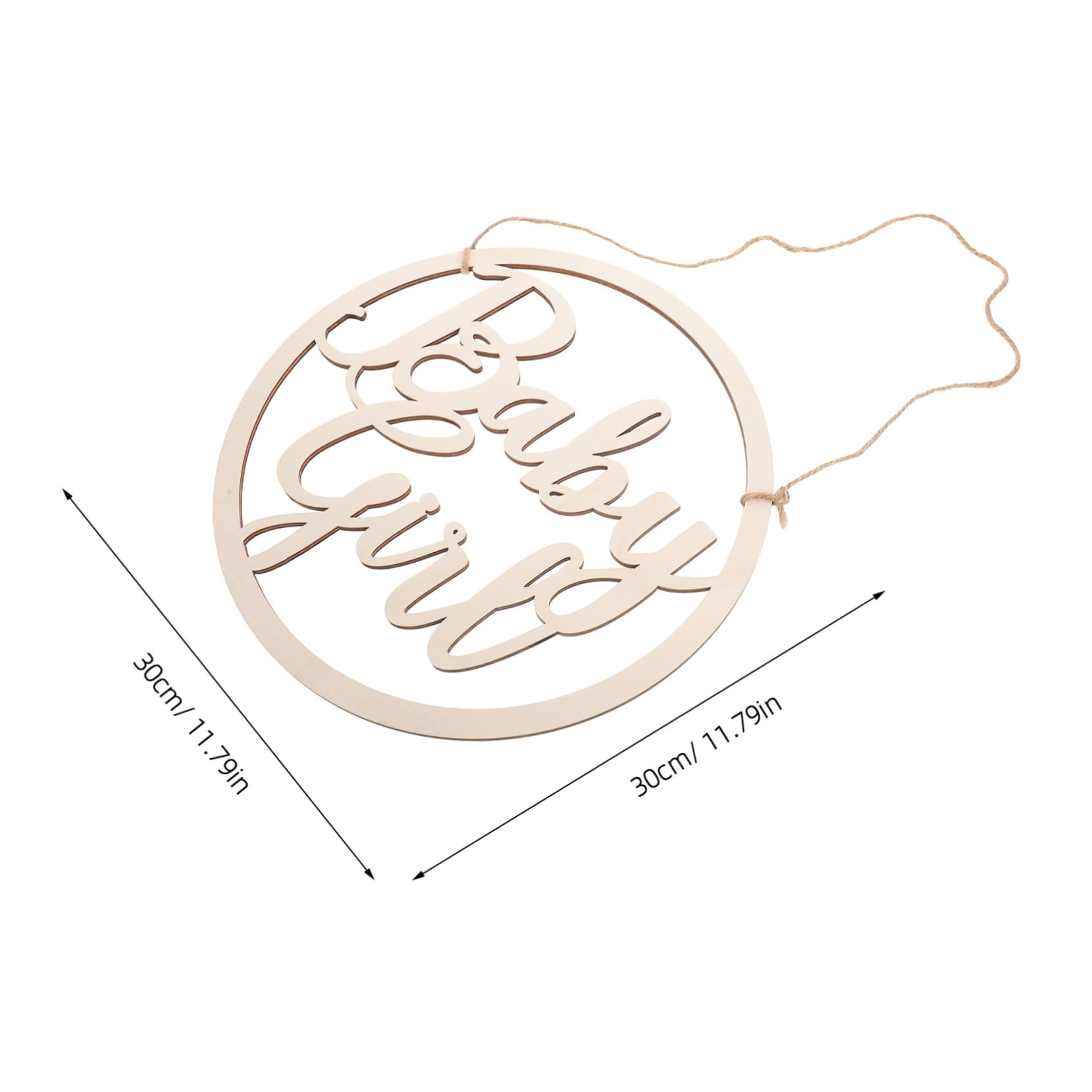 SOLUSTRE Wooden Card Decors Welcome Girl Decorations Gender Reveal Party Supplies Gender Reveal Backdrop Decorations Announcement Backdrop Newborn Announcement Sign Beige Wooden