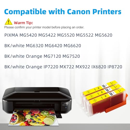 Image of CLI-251XL Yellow Ink Cartridges Replacement for Canon CLI-251 Compatible with PIXMA IX6820 MX920 IP8720 MG5520 MG5420 MG7520 MG7120 MG6320 IP7220 Printer (3 Yellow)