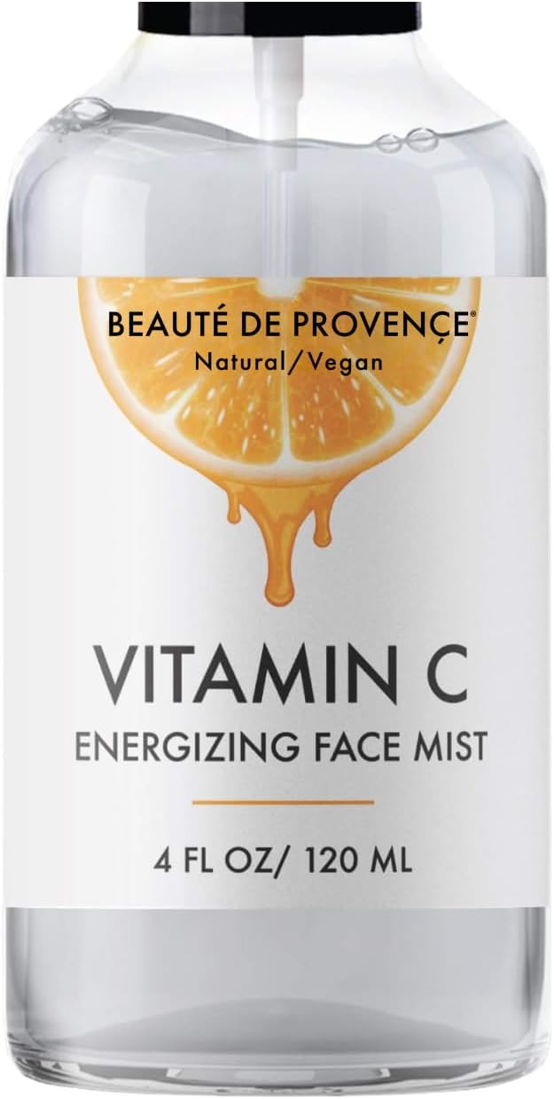 Vitamin-C Face Mist & Setting Spray for All Skin Types – Hyaluronic Acid, Aloe Vera & Rose Water – Skin Brightening, Anti-Aging, Moisturizing, Pore Minimizing – 4 Fl Oz