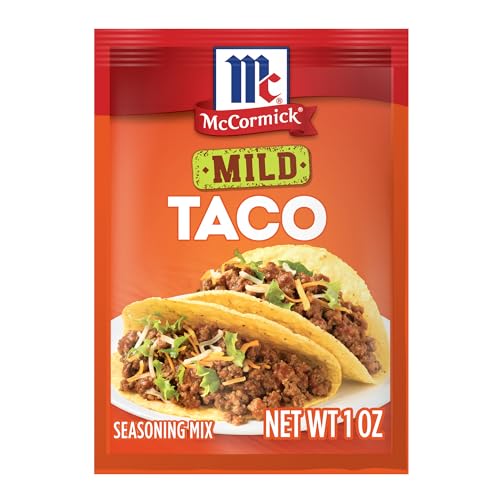 Image of McCormick Taco Seasoning Mix, Mild, No MSG Added, No Artificial Colors or Flavors, For Tacos, Nachos, Fajitas and More, 1 oz