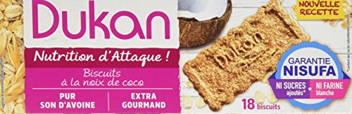  Dukan Biscuits de Son d'Avoine Saveur Coco 225 g