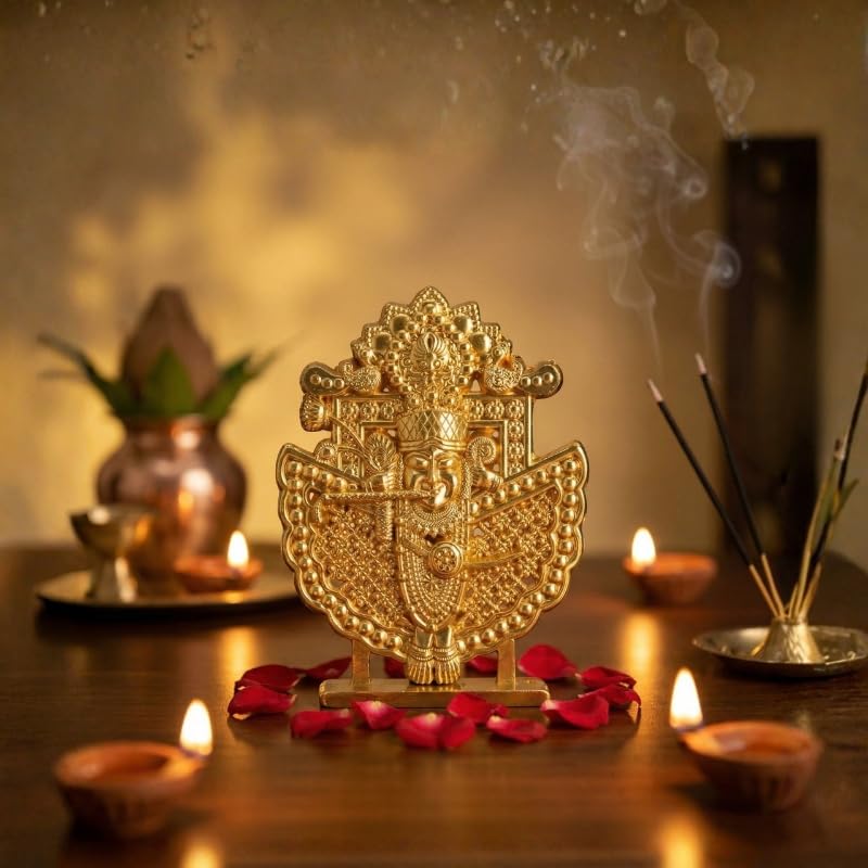 Image of VAMA Sanwariya Seth Murti Siddh in Ujjain - Grace & Prosperity Idol | Lord Krishna Idol | Shrinathji Murti | Decorative Pooja Item for Home, Mandir & Gifting | Shrinathji Idol (7.5 x 5.5 cm)