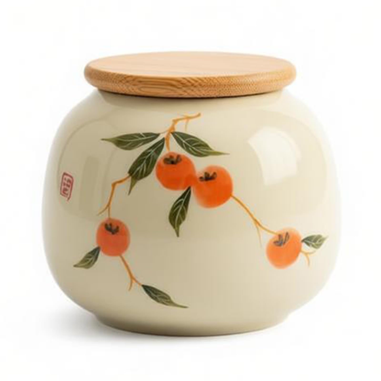 UpGBRF Chinese Hand Painted Ceramic Canister 250ML Ceramic Jar with Lid,G