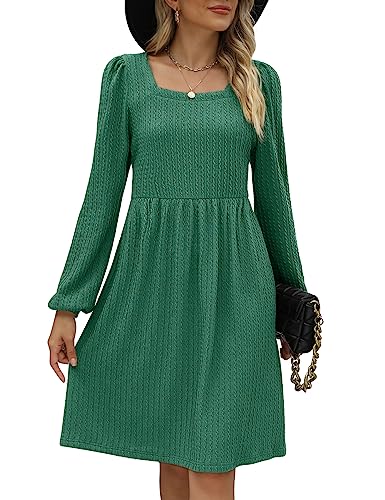 Womens Sweater Dress Long Tunics for Women to Wear with Leggings Green M