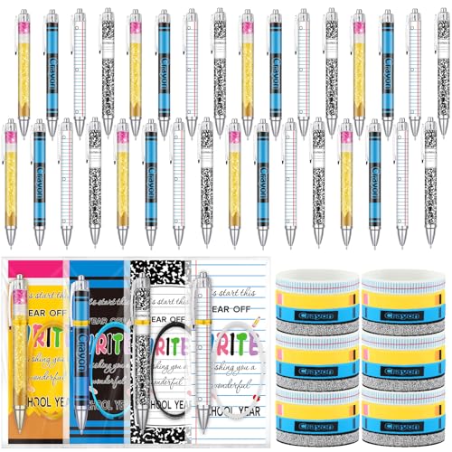 Stylos à bille en vrac de rentrée scolaire avec marque-page et cadeaux de classe idéaux