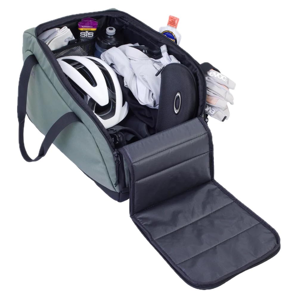 EVOC GEAR BAG 20 Torba podróżna (wodoodporna torba podróżna na wyprawy na śnieżne stoki lub rowerowe, torba rowerowa w rozmiarze bagażu podręcznego), ciemnooliwkowa