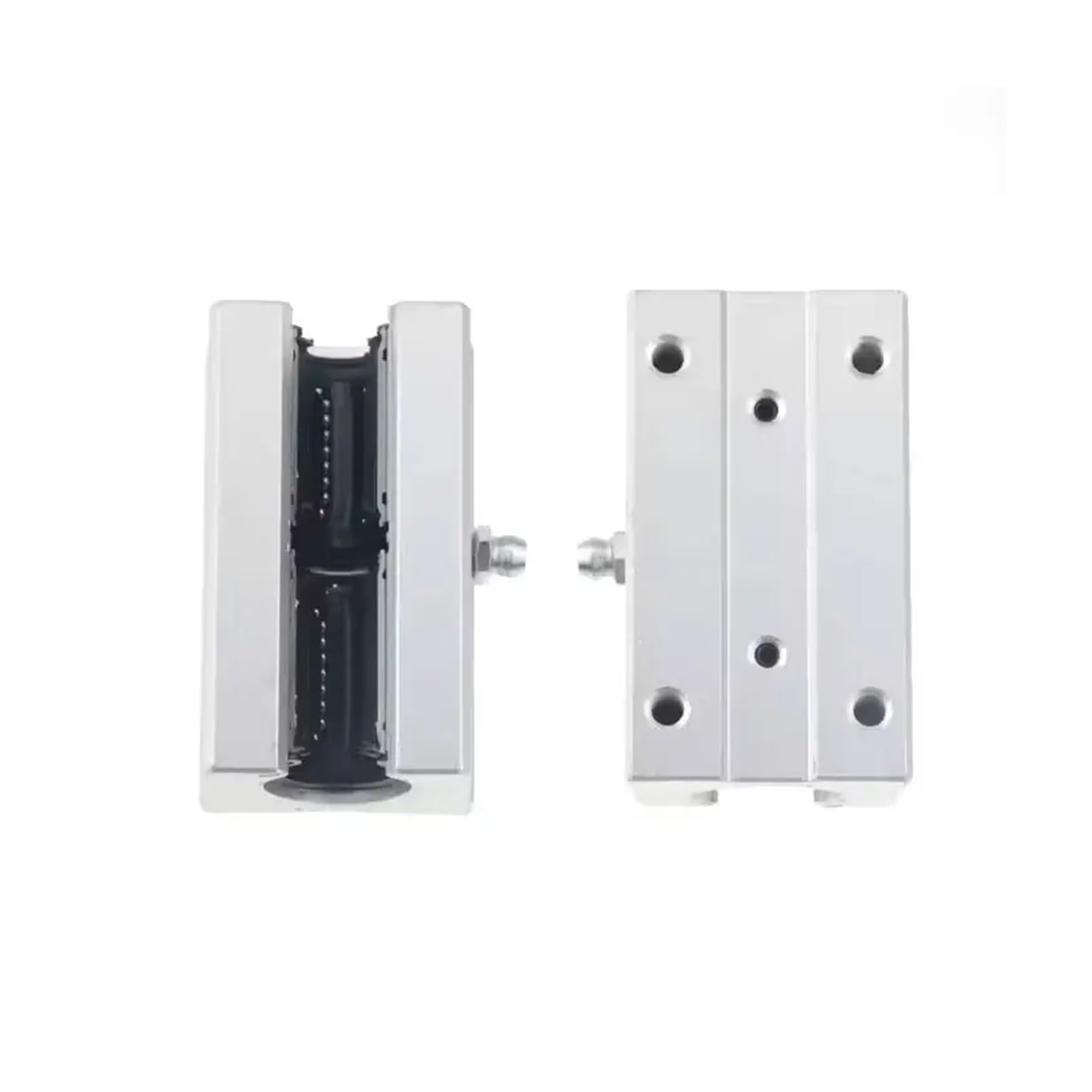 Aluminiumblock SBR12LUU, Kugellager mit linearer Bewegung, 12 mm, Gleitblock, geeignet für die Verwendung der Linearführungsschiene SBR12, CNC, 4 Stück