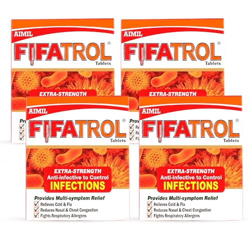 Image of AIMIL Fifatrol Tablets | Extra Strength Anti-Infective Immunity Booster | Multi-Symptom Relief for Cold, Flu, Nasal & Chest Congestion | 30 Tablets (Pack of 4)