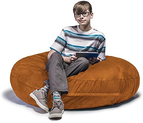 Jaxx Cocoon Jr. Kids Bean Microsuede Bag, 4', Mandarin