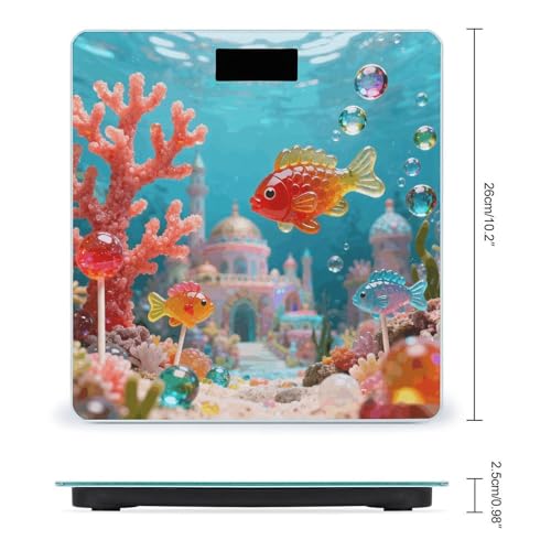 Báscula digital Candy Ocean Palace para baño 400 lb miniatura 2