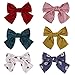 Produktbild Große Haarschleifen, Schleife Haarspangen 20cm Ripsband Haar Haarklammern Alligator Clips, Glatte Elegante Bowknot Hair Bow für Mädchen Frauen(6 Stück)