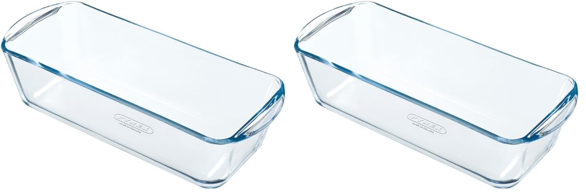 Moule à cake en verre Pyrex Bake & Enjoy 31x12 cm lot de 2 plats transparents pour la cuisson au four