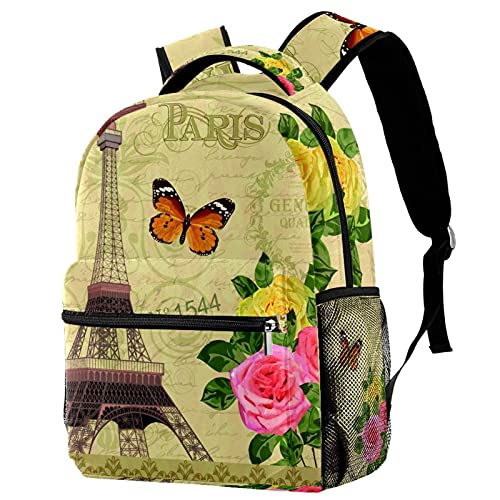 Sac à dos de voyage motif ours amusant doté d'un grand porte-bouteille externe