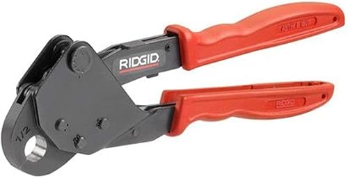 RIDGID 43853 1/2" Cerrar cuartos ASTM F 1807 Manual PEX Crimpadora de tubería, crimpadora de tubería PEX para accesorios ASTM F1807