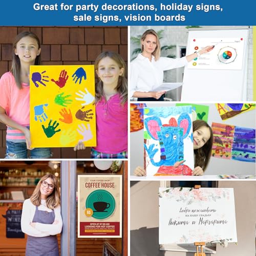 Image of 18 Pcs 14 inch x 22 inch Poster Board White Poster Board Paper Bulk 250 GSM Thickness Vision Boards Smart Poster Board for Drawing School Arts Craft Projects Presentations Scrapbooking Blank Graphic Display