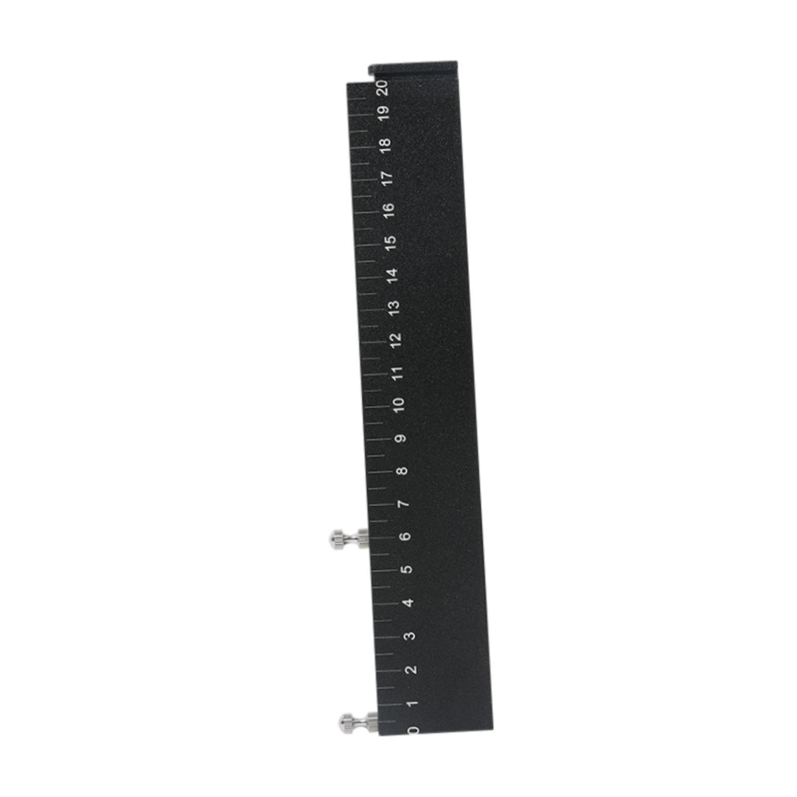 Milageto Aluminium Fishing Hook Measurement Ruler, Multi-Function Knot Tying Tool, Portable Oxidation-Resistant Fishing Gauge for Tackle Accessories