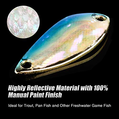 Goture Forellenköder Spoons Forelle Köder Blinker Eisfischköder Kunstköder Zum Angeln auf Forelle, Crappie, Panfish und… – Bild 7