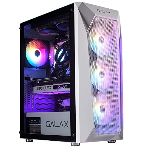 Gabinete Gamer Galax Branco Revolution Vidro Temperado ARGB Mid Tower ATX Branco - CGG5ANWA4B0