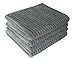 Gryeer Microfiber Dish Towels - Super Absorbent, 26x18 Inch, Pack of 4, Gray