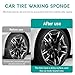 2 PCS Tire Shine Applicator Pad,Hex Grip Tire Dressing Applicator Polishing Sponges Pads,Reusable Tire Shine Sponge Wave,Tire Shine Brush,Car Detailing Sponge for Auto Polishing Cleaning Waxing