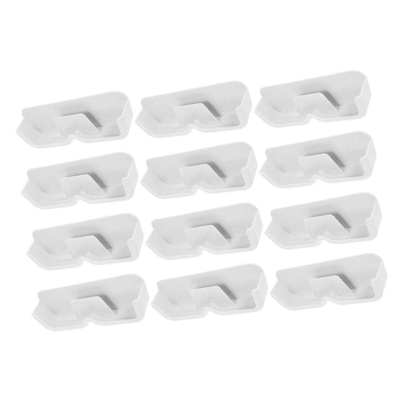 PRETYZOOM 12-pack Eyeglass Display Case Wall-mounted Sunglasses Holder Low Maintenance Sturdy Plastic for Glasses Sunglasses Swim Goggles