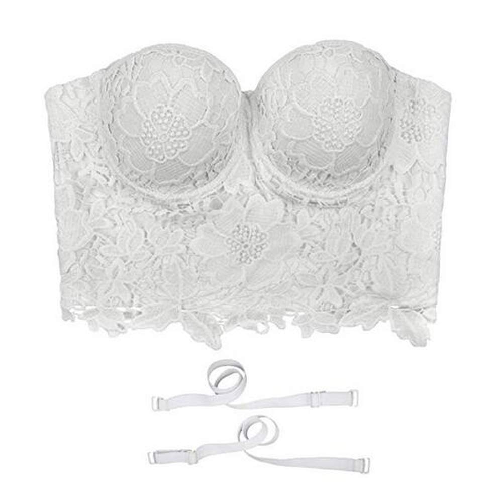 Donne con Reggiseno Corsetto Shapewear Top Ricamato Tracolla Regolabile
