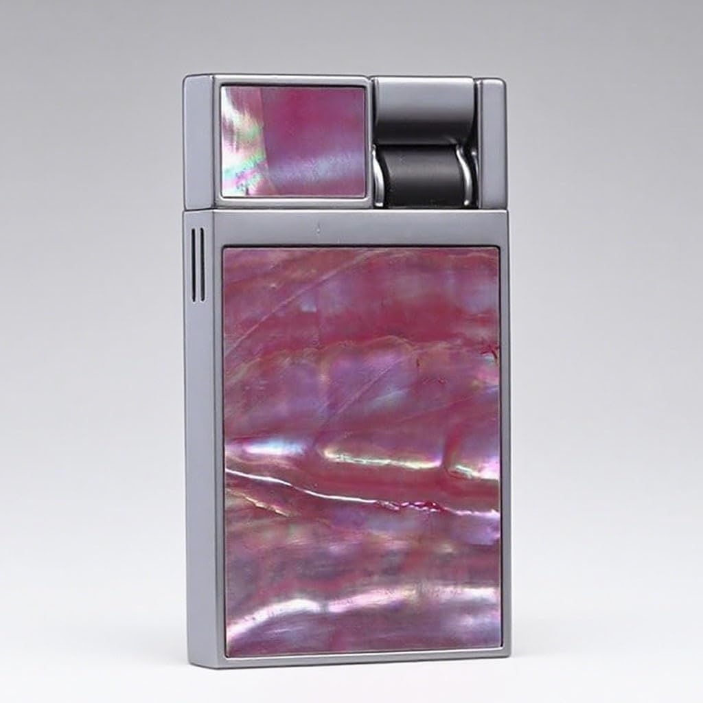 High-end Butane Wide Flame Lighter Windproof Hidden Ignition Button High-end Gift for Men and Women Color 2