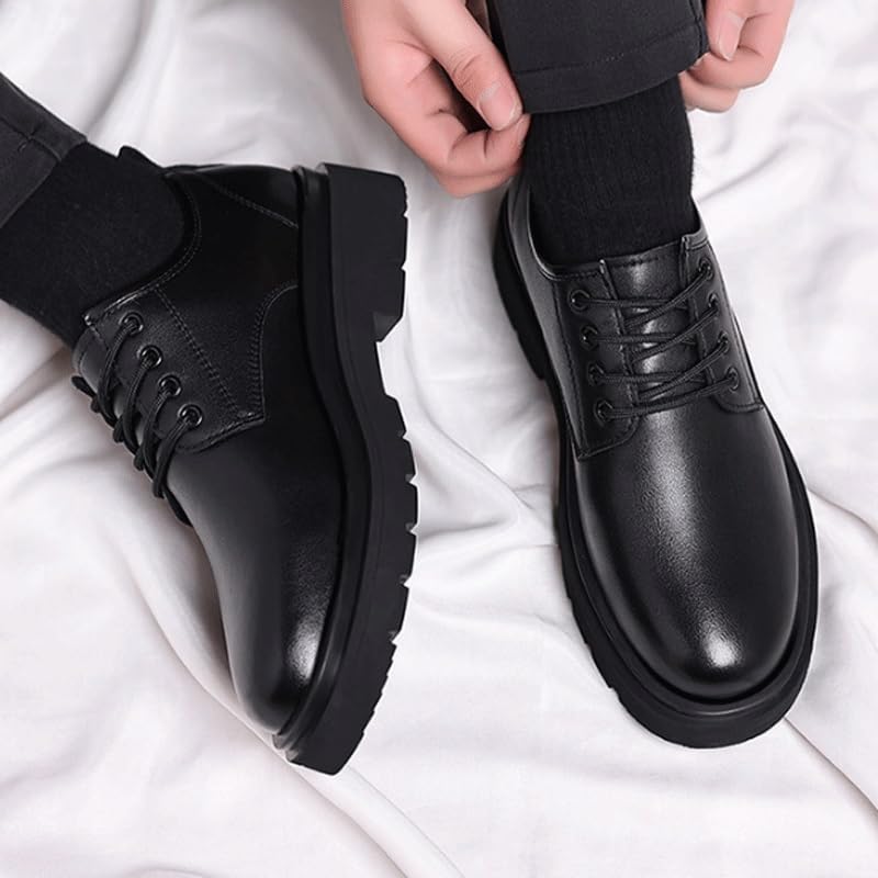 Men's Fashion Dress Sneakers Casual Walking Shoes Black Platform Business Casual Dress Shoes for Men Weddings Business Office Prom4