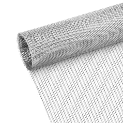 Adiwo Malla de Alambre, 1 Rollo 30 x 200 cm 304 Malla de Acero Inoxidable Metalica Tela, 20 Mallas Alambre Tejido de Malla, para Domésticos Ventilación, Filtración, Cocina, Ventanas y Jardines