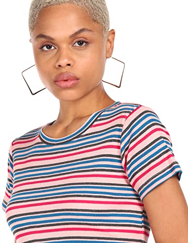 Image of SUGR Basics Women's Striped Regular Fit T-Shirt