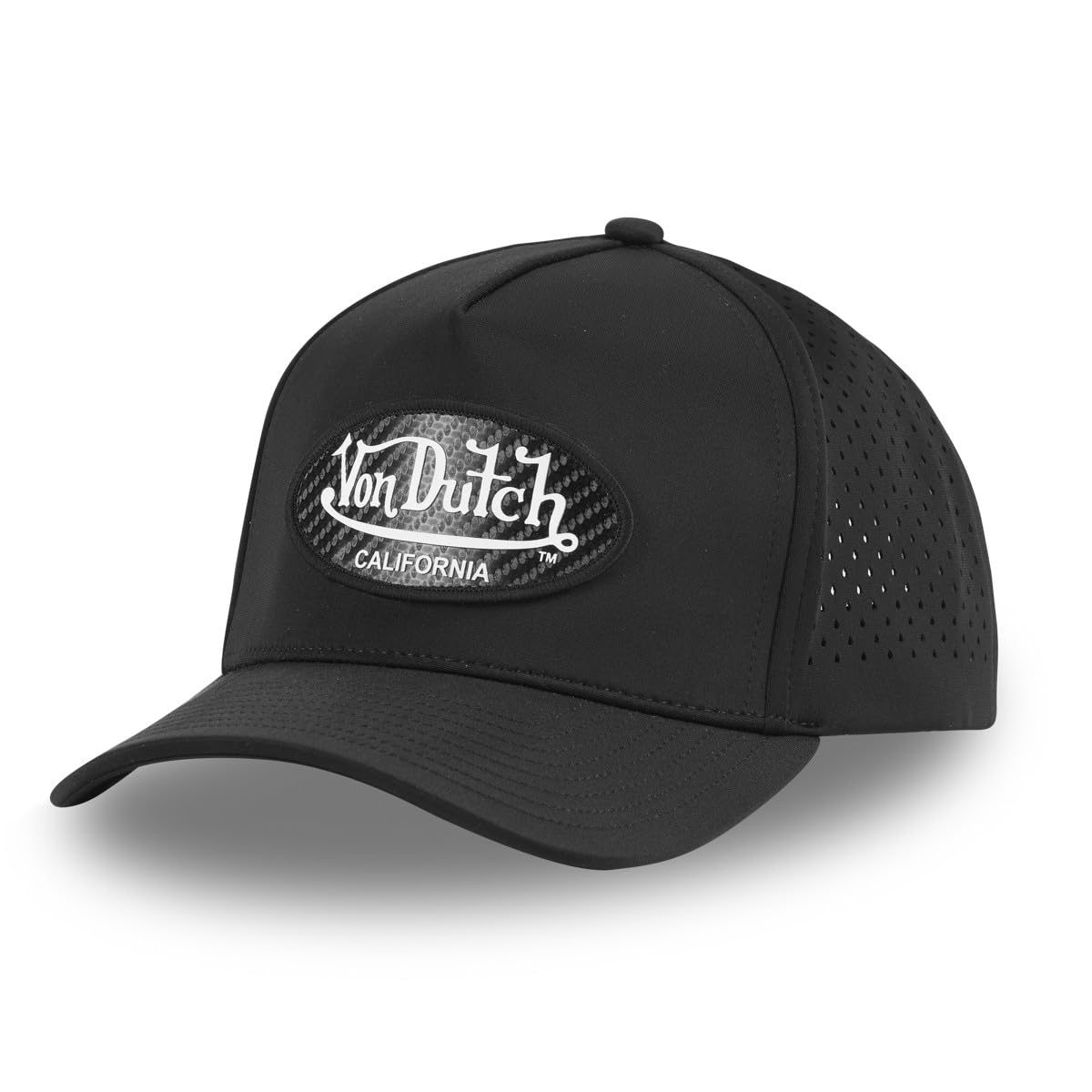 Trucker Cap with Mesh Mesh and Print Rubber Sport, Black, One Size
