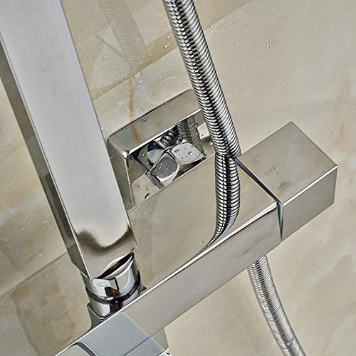 Robinet de douche thermostatique stable fini chromé anti-brûlure