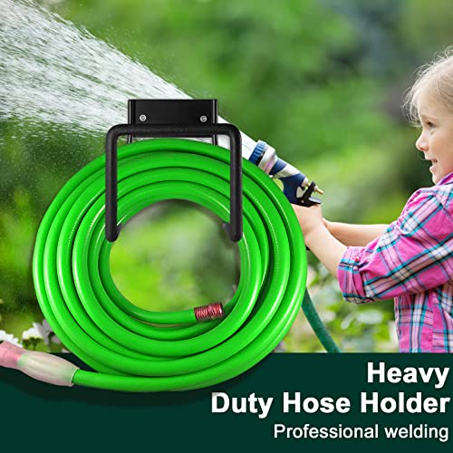 Metal Garden Hose Holder - Water Hose Hanger Wall Mount, Heavy Duty Hose Holder Hose Hook Holds Up To 150Ft For Outside Garden Hose, Expandable Hose, Hose Reel, Water Hose, Pocket Hose, Flexable Hose #TOP4
