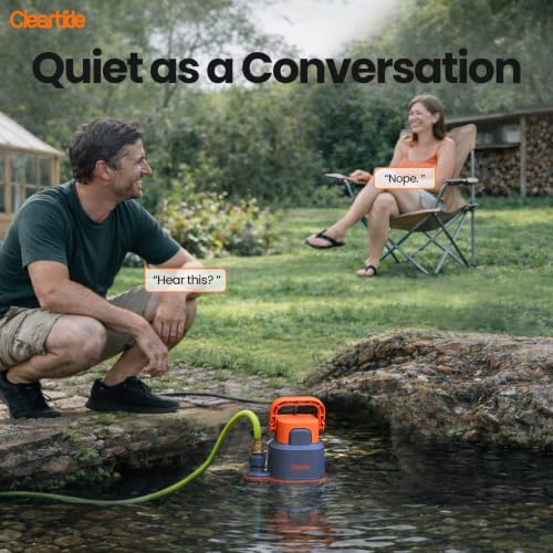 Image of Submersible Utility Water Pump, 2400 GPH Portable Sump Pump with Copper Motor, Plug and Work for Pond, Garden Watering, Pool Transfer, Hot Tub Emptying