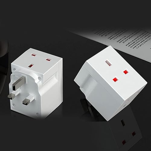 Miniatura 6 de Adaptador de enchufe triple de 3 vías, adaptador de enchufes múltiples, adaptador de enchufe de 3 pines, extensiones de enchufe de 250 V, 13