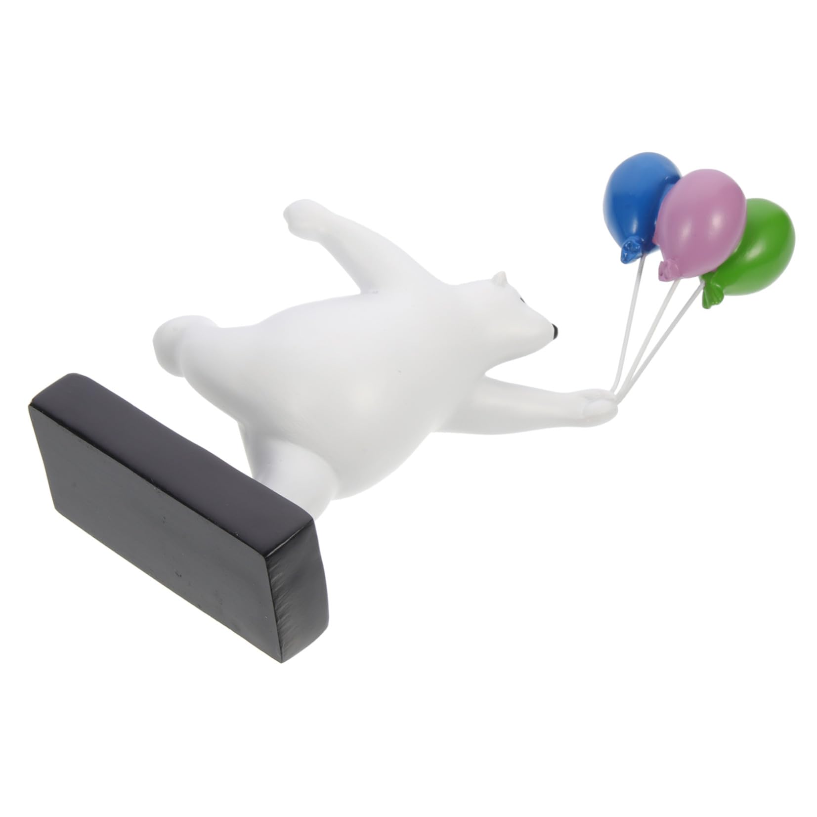 Scultura Orsetto in Resina Palloncino Decorazione da Scrivania per Casa e Camera da Letto Ornamento Cartoon Vivace e Raffinato