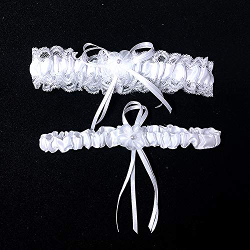 Image of Women Wedding Bridal Legs Garter Set Bridal Garters Lace Belt with Toss Away JW20