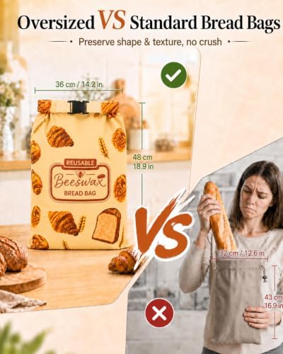 Big Beeswax Bread Bags for Homemade And Vegetable Peeler Kitchen image 5
